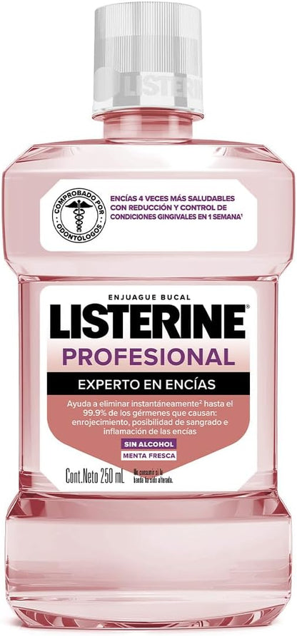 LISTERINE® Enjuague Bucal PROFESIONAL EXPERTO EN ENCÍAS 250mL