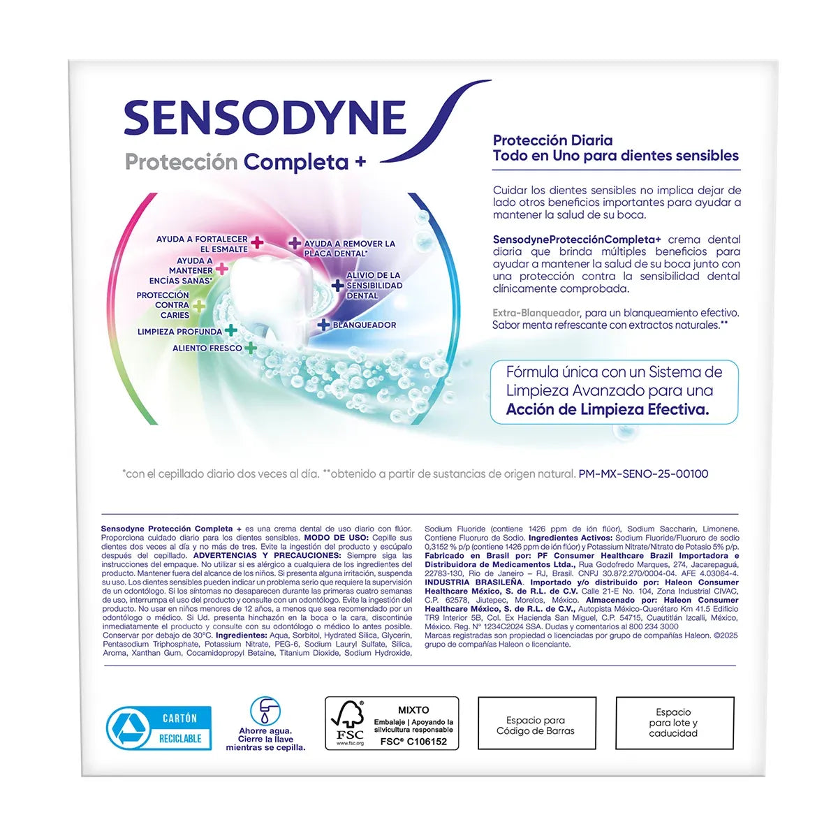 Sensodyne Protección Completa, 5 pzas de 180g